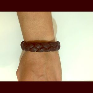 Black Leather Braided Bracelet